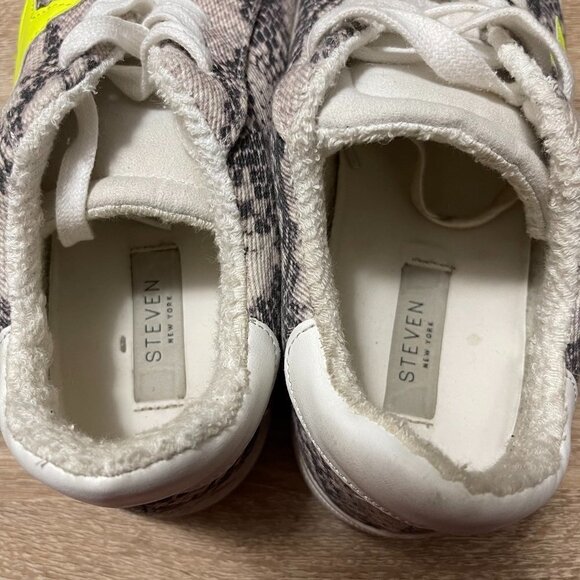 Steven By Steve Madden Women's Reeves Python Snake Neon Star Sneaker Size 8.5 - Picture 7 of 10
